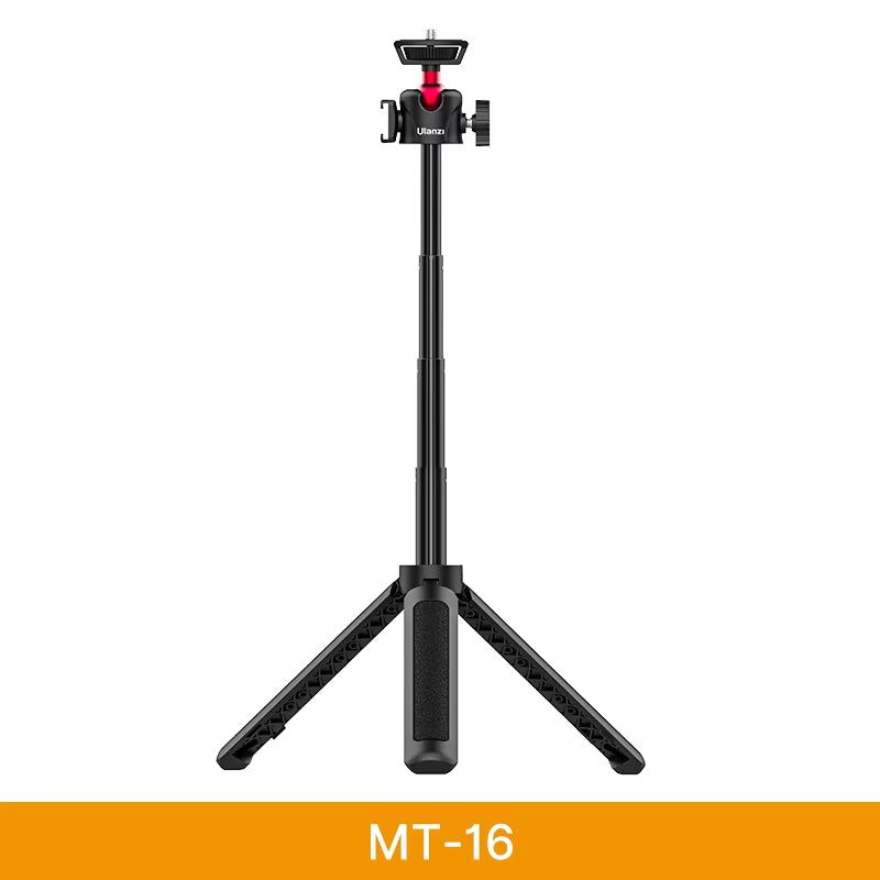 Ulanzi MT-16 Foldable Tripod for Phone Cold Shoe Ball Head 1/4'' Selfie Stick Mini Holder Bracket for Mobile Camera DSLR